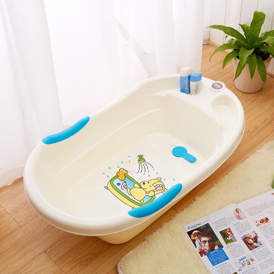 2020 Animal Patterns Double Colors Plastic Tub with Seat Baby Folding Bathtub