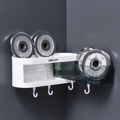 Factory wholesale good quality cheap price double floor rotating bathroom shelves kitchen accessories