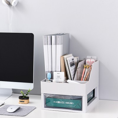 Desktop multifunction custom plastic desk office drawer organizer set office file box