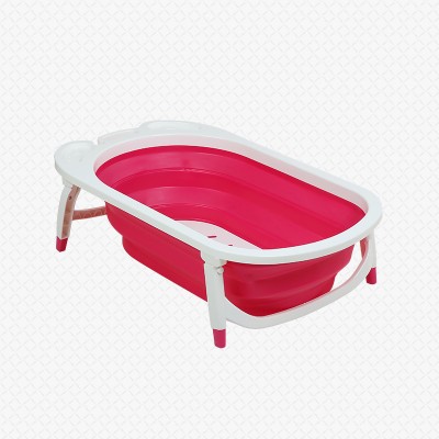 Folding plastic bathing tub flexible plastic bathtub for child kids cheap folded baby bath tub