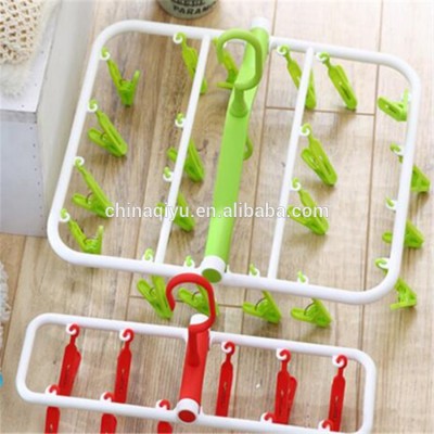 Wholesale Household Multi Clothes Pegs Hanger Folding Large Plastic Socks Hanger