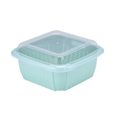 Kitchen Accessories Vegetable Fruit Washing Basket Double Layer Plastic Drainer Refrigerator Drippings Basket