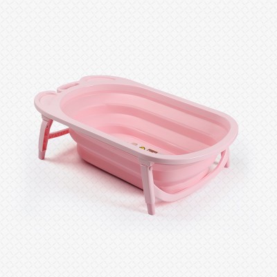 2019 Colorful PP+TPR Plastic Newborn Baby Bath Tub New Style Foldable High Quality Baby Bathtub for Gifts